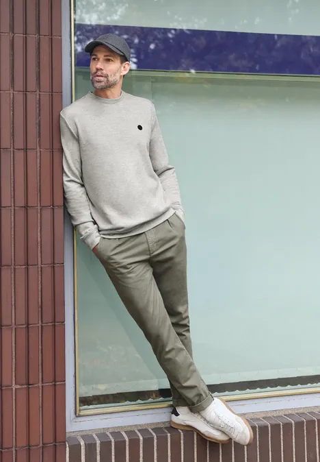 Bluza z okrągłym dekoltem white sand