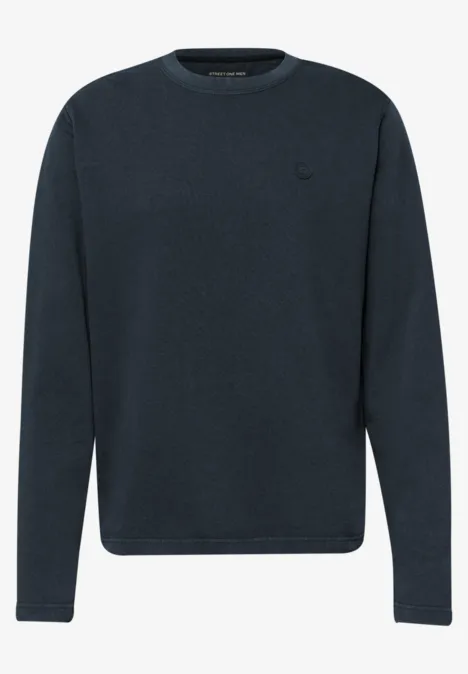 Sweatshirt mit Rundhals in softer Qualität dark ink blue