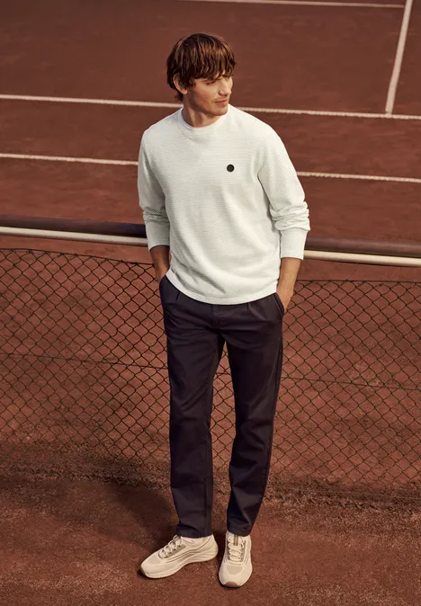 Sweatshirt mit Rundhals in softer Qualität bright white Sweatshirt mit Rundhals in softer Qualität bright white