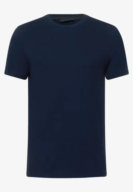 T-shirt basique de couleur unie navy blue