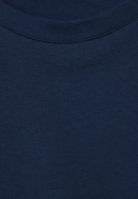 T-shirt basique de couleur unie navy blue