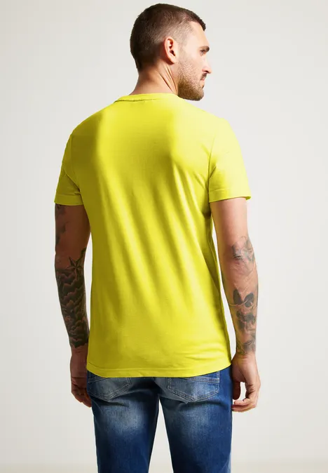 T-shirt basique de couleur unie lemon yellow