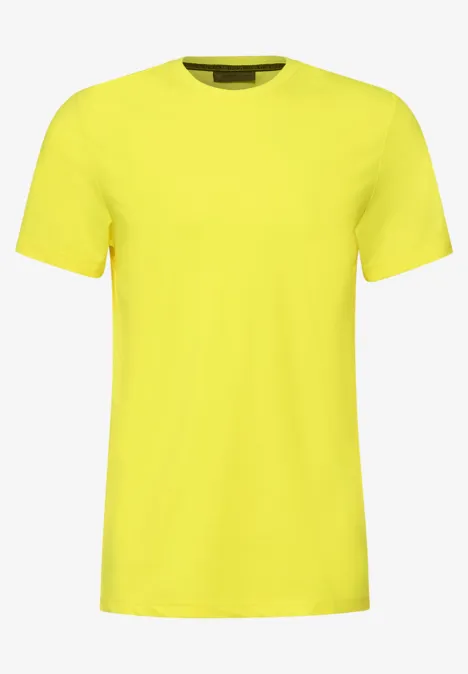 T-shirt basique de couleur unie lemon yellow