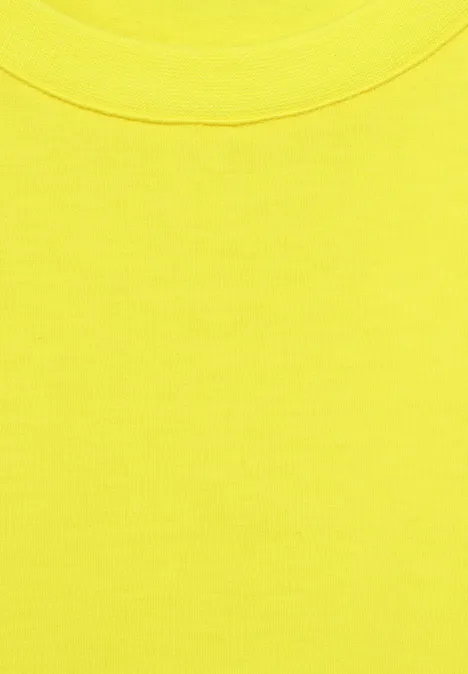 T-shirt basique de couleur unie lemon yellow