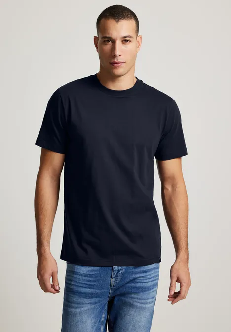 T-shirt basique de couleur unie night blue