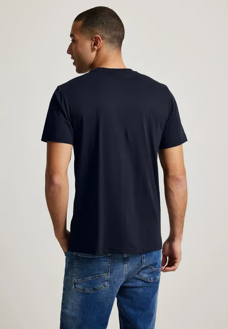 T-shirt basique de couleur unie night blue