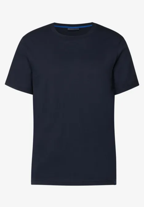 T-shirt basique de couleur unie night blue