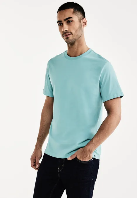 Basic T-Shirt in Unifarbe aurora turquoise Basic T-Shirt in Unifarbe aurora turquoise