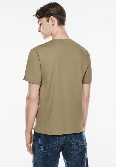 Basic T-shirt in effen kleur beach sand Basic T-shirt in effen kleur beach sand
