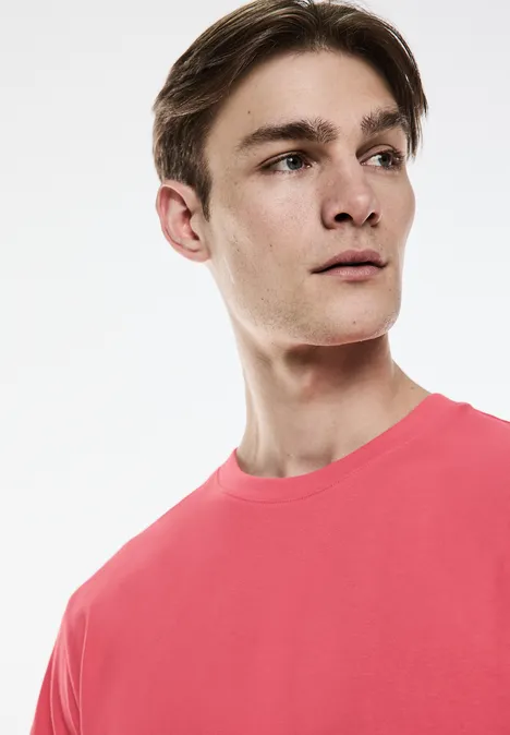 Basic T-shirt in effen kleur Crab Red Basic T-shirt in effen kleur Crab Red
