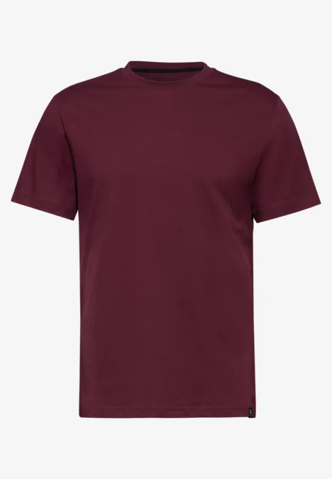 Basic T-shirt in effen kleur dusty red Basic T-shirt in effen kleur dusty red