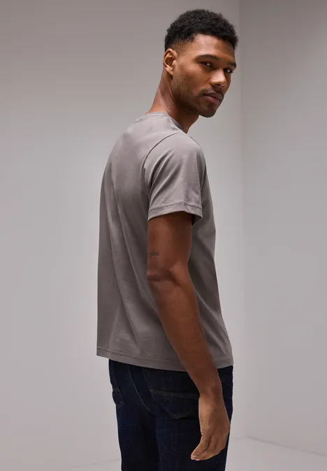 Basic T-Shirt in Unifarbe mushroom brown Basic T-Shirt in Unifarbe mushroom brown