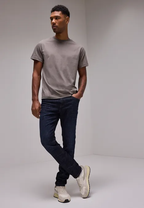 Basic T-Shirt in Unifarbe mushroom brown Basic T-Shirt in Unifarbe mushroom brown