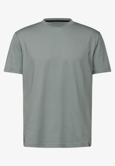 Basic T-shirt in effen kleur silver green Basic T-shirt in effen kleur silver green