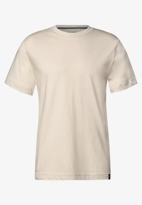 Basic T-shirt in effen kleur basic beige Basic T-shirt in effen kleur basic beige
