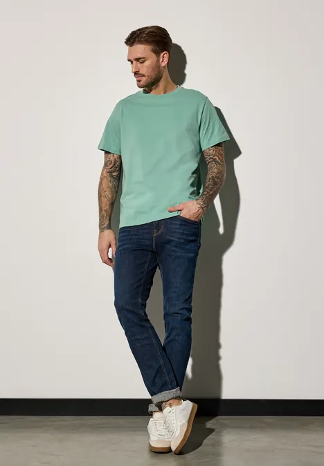 Basic T-shirt in effen kleur mint green Basic T-shirt in effen kleur mint green