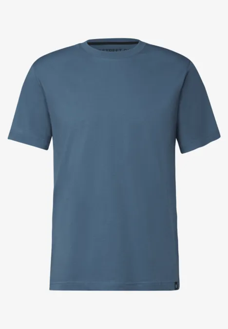 Basic T-shirt in effen kleur ocean blue Basic T-shirt in effen kleur ocean blue