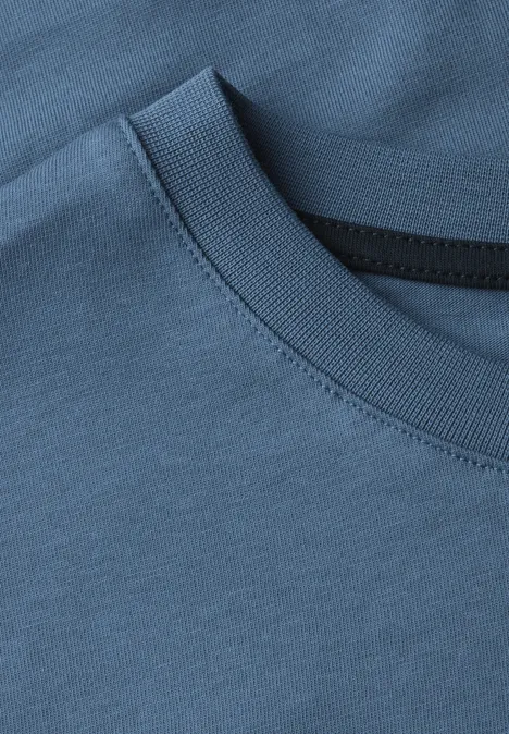 Basic T-shirt in effen kleur ocean blue Basic T-shirt in effen kleur ocean blue