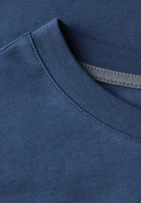 Basic T-shirt in effen kleur twilight blue Basic T-shirt in effen kleur twilight blue