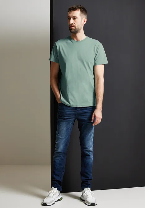 T-shirt aspect délavé dust green