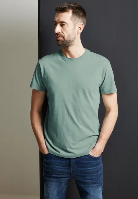 T-shirt aspect délavé dust green
