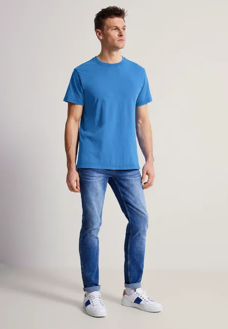 T-shirt aspect délavé classic blue