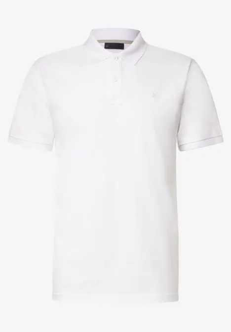 Polo en tissu piqué White