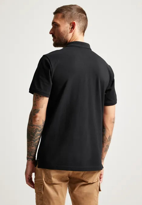 Polo en tissu piqué Black