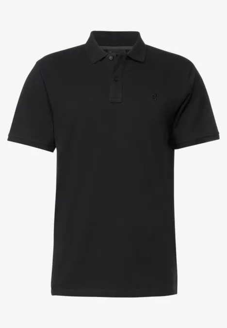Polo en tissu piqué Black