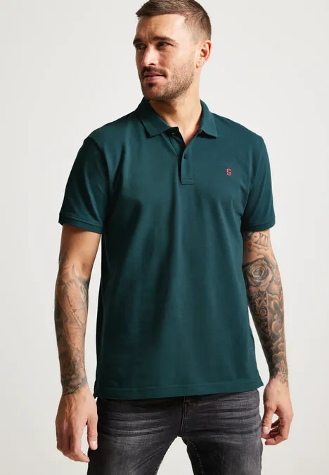 Polo en tissu piqué oxford green