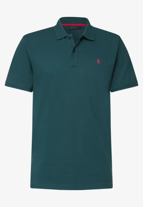 Polo en tissu piqué oxford green
