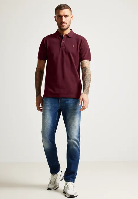 Polo en tissu piqué rosewood red
