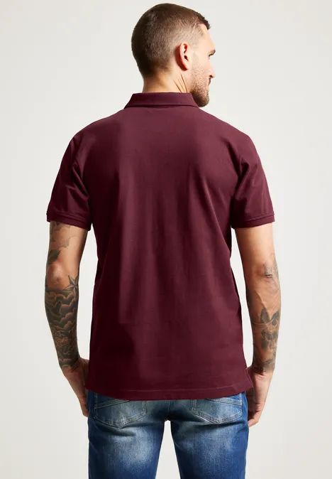 Polo en tissu piqué rosewood red