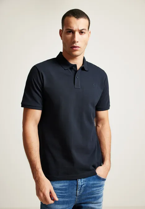 Polo en tissu piqué deep sea blue