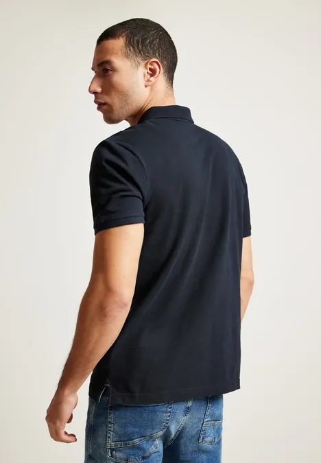 Polo en tissu piqué deep sea blue