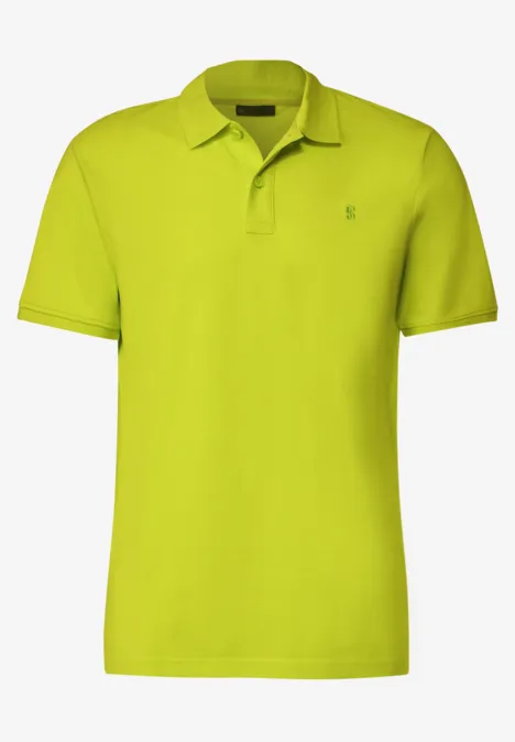 Polo en tissu piqué acid yellow