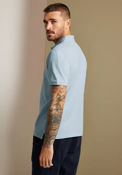 Polo en tissu piqué ice blue