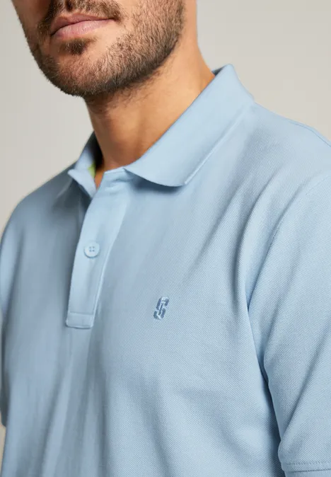 Polo en tissu piqué ice blue