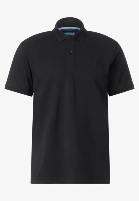 Piqué poloshirt faded black Piqué poloshirt faded black