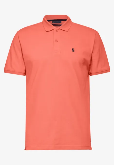 Piqué poloshirt sea coral red Piqué poloshirt sea coral red