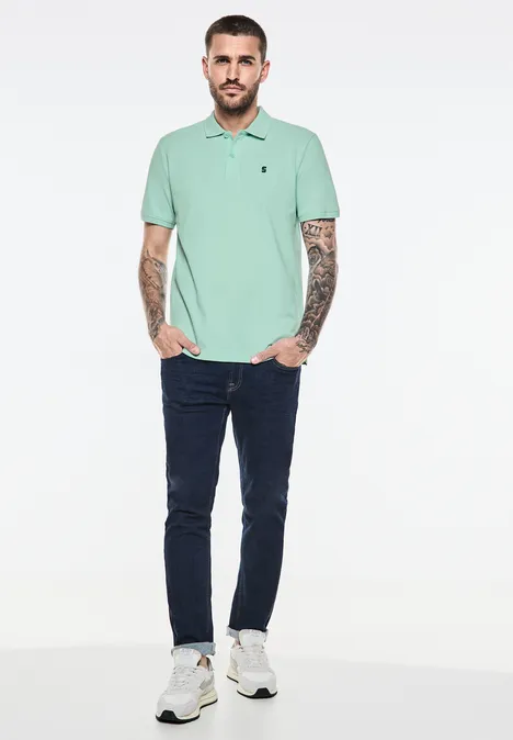 Piqué poloshirt light turquoise Piqué poloshirt light turquoise