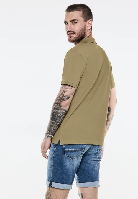 Piqué poloshirt beach sand Piqué poloshirt beach sand