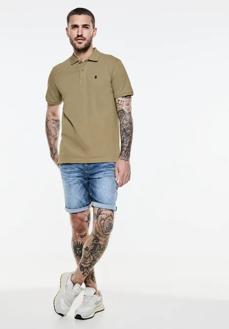 Piqué poloshirt beach sand Piqué poloshirt beach sand