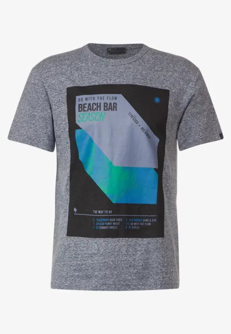 T-Shirt mit Frontprint smoke grey melange T-Shirt mit Frontprint smoke grey melange