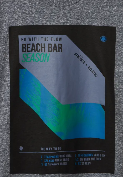 T-Shirt mit Frontprint smoke grey melange T-Shirt mit Frontprint smoke grey melange