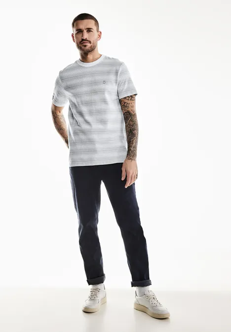 Shirt met gestreepte look broken white Shirt met gestreepte look broken white