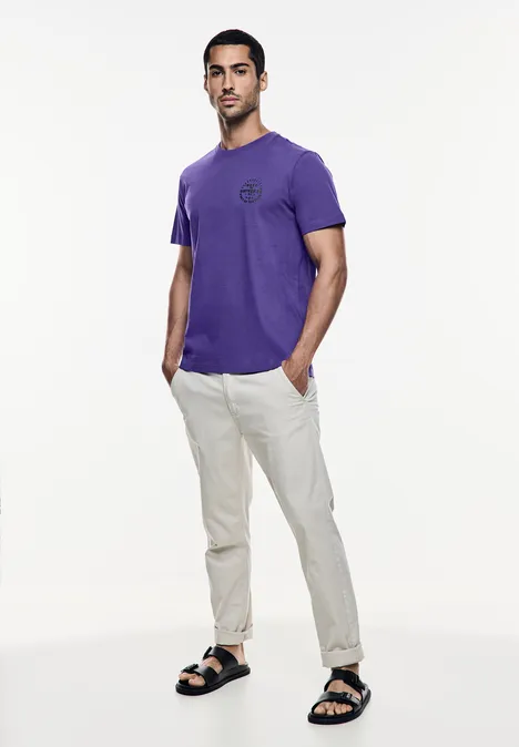 T-shirt met print op de borst ultra violet T-shirt met print op de borst ultra violet