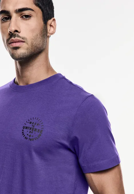 T-shirt met print op de borst ultra violet T-shirt met print op de borst ultra violet
