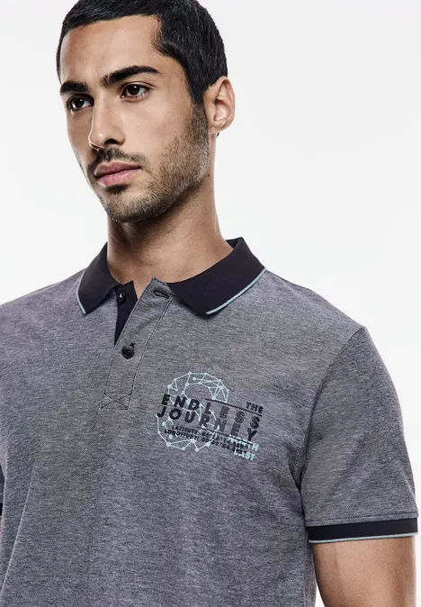 Oxford poloshirt faded black Oxford poloshirt faded black