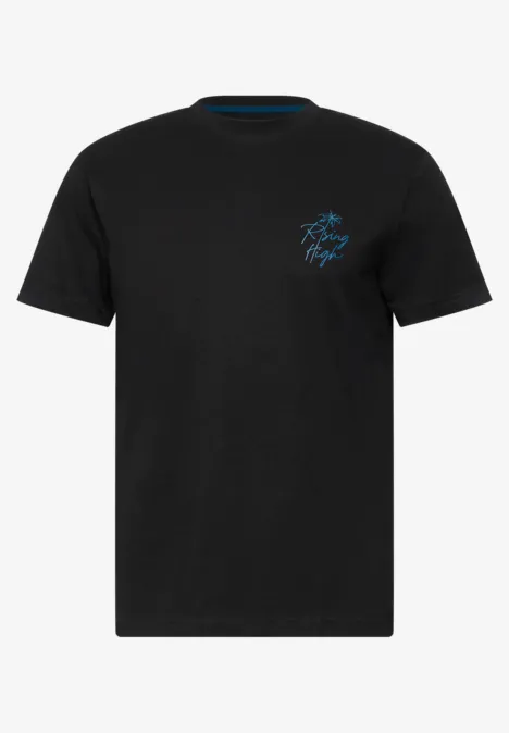 T-shirt met print op de borst Black